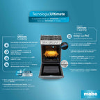 Estufa de Piso 60 cm Acero Inoxidable Mabe EMC6050NFX0