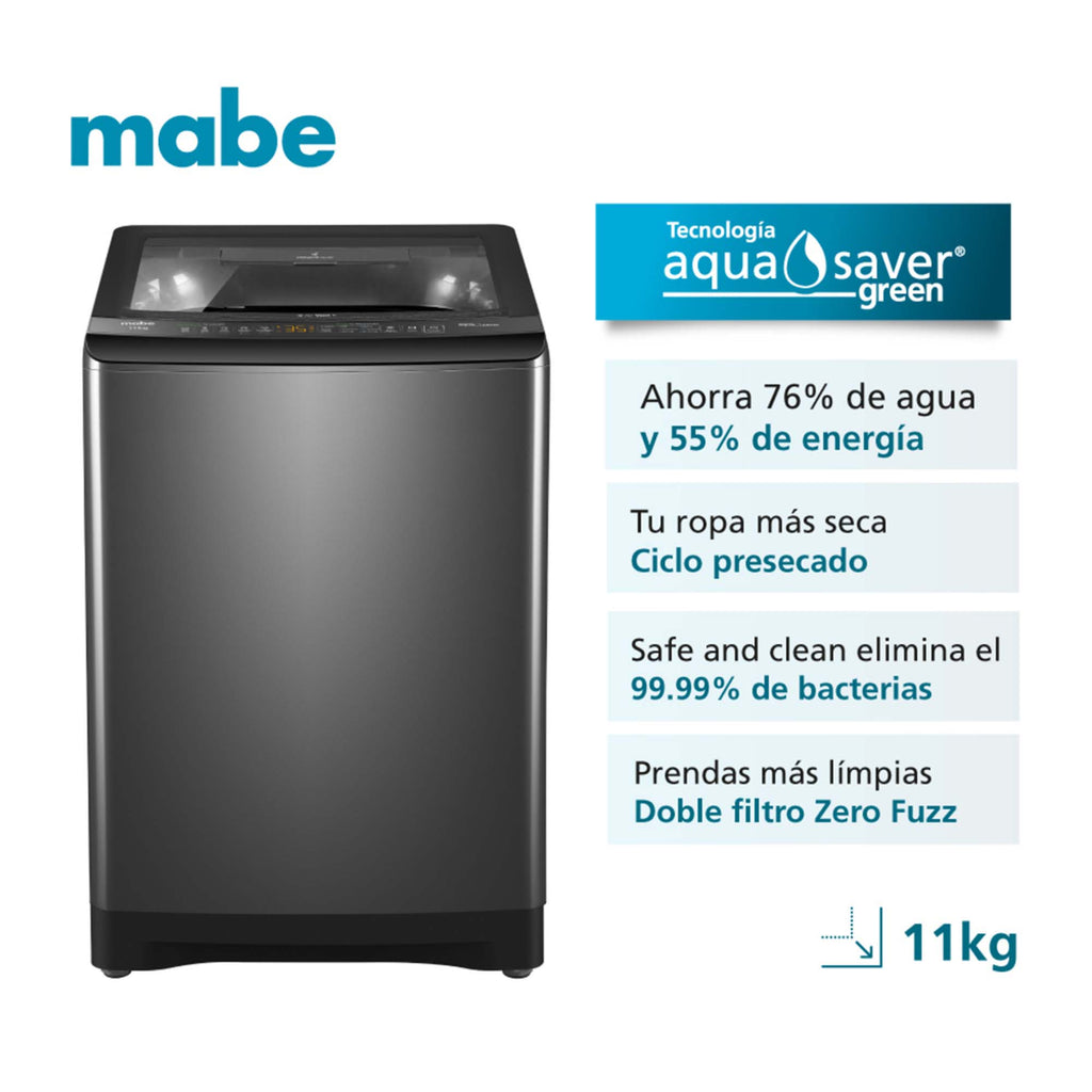 Lavadora Automática 11 Kg Mabe Aqua Saver Green LMA1120WDGAB0