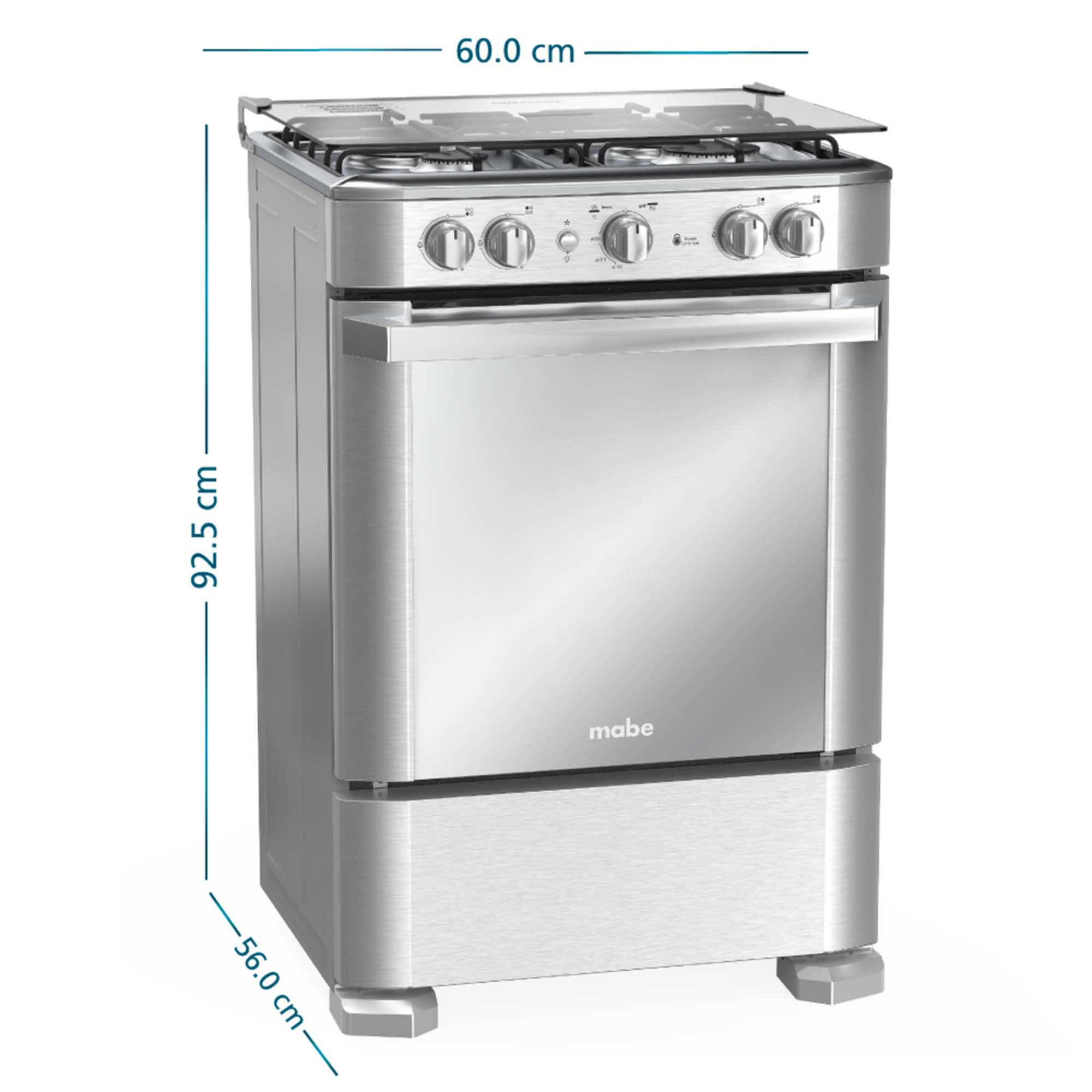Estufa de Piso a Gas 60 cm Inox Mabe EMC6050NFX1