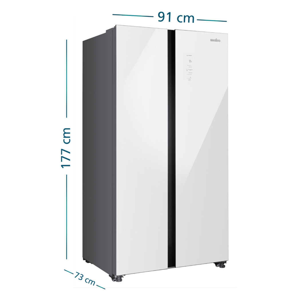 Nevecón Side by Side No Frost 631L Mabe MSL631LKLSG0 White Glass
