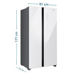 Nevecón Side by Side No Frost 631L Mabe MSL631LKLSG0 White Glass