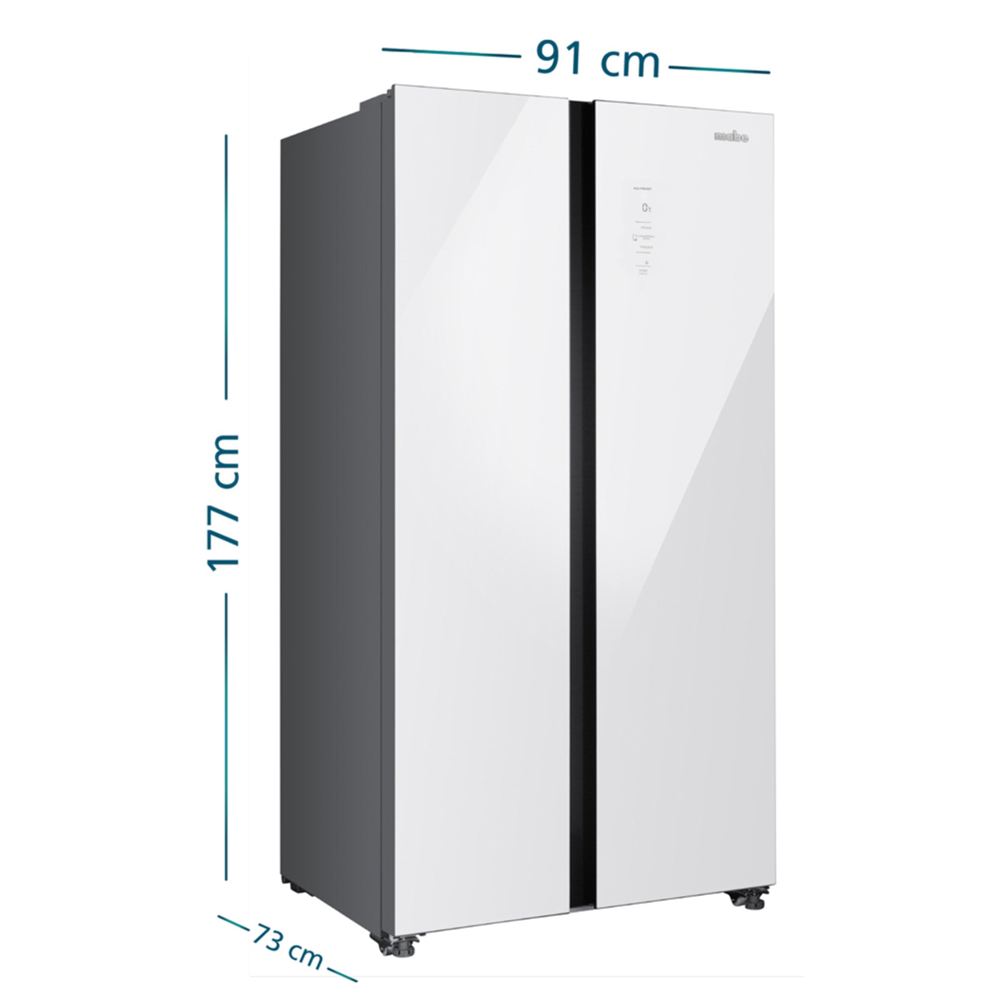 Nevecón Side by Side No Frost 631L Mabe MSL631LKLSG0 White Glass