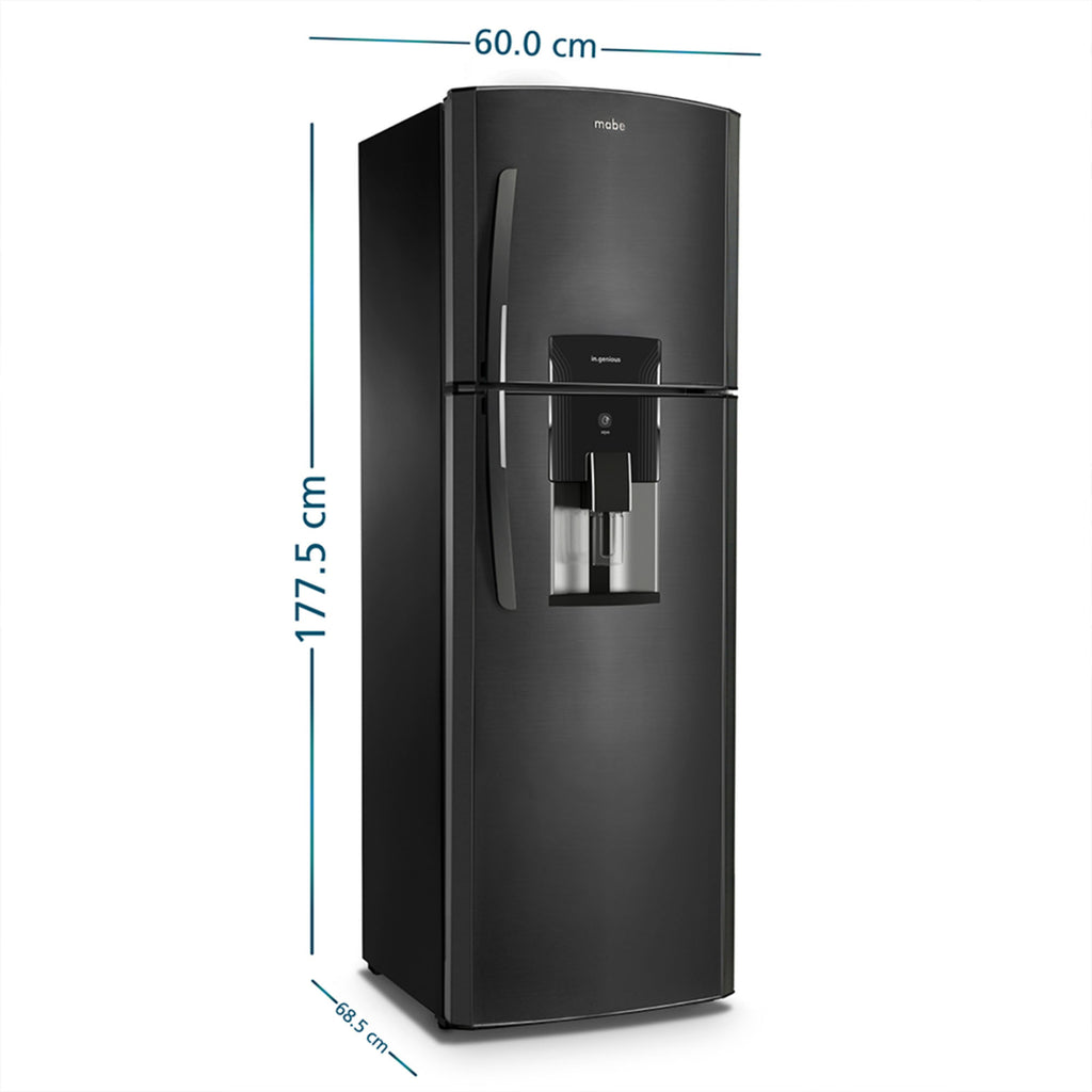 Nevera No Frost 313L Black Steel Mabe RMA313FXCC