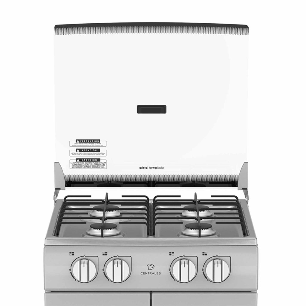 Estufa de piso con Gabinete a Gas 52 cm Inox Centrales CCC20GTGXN-6