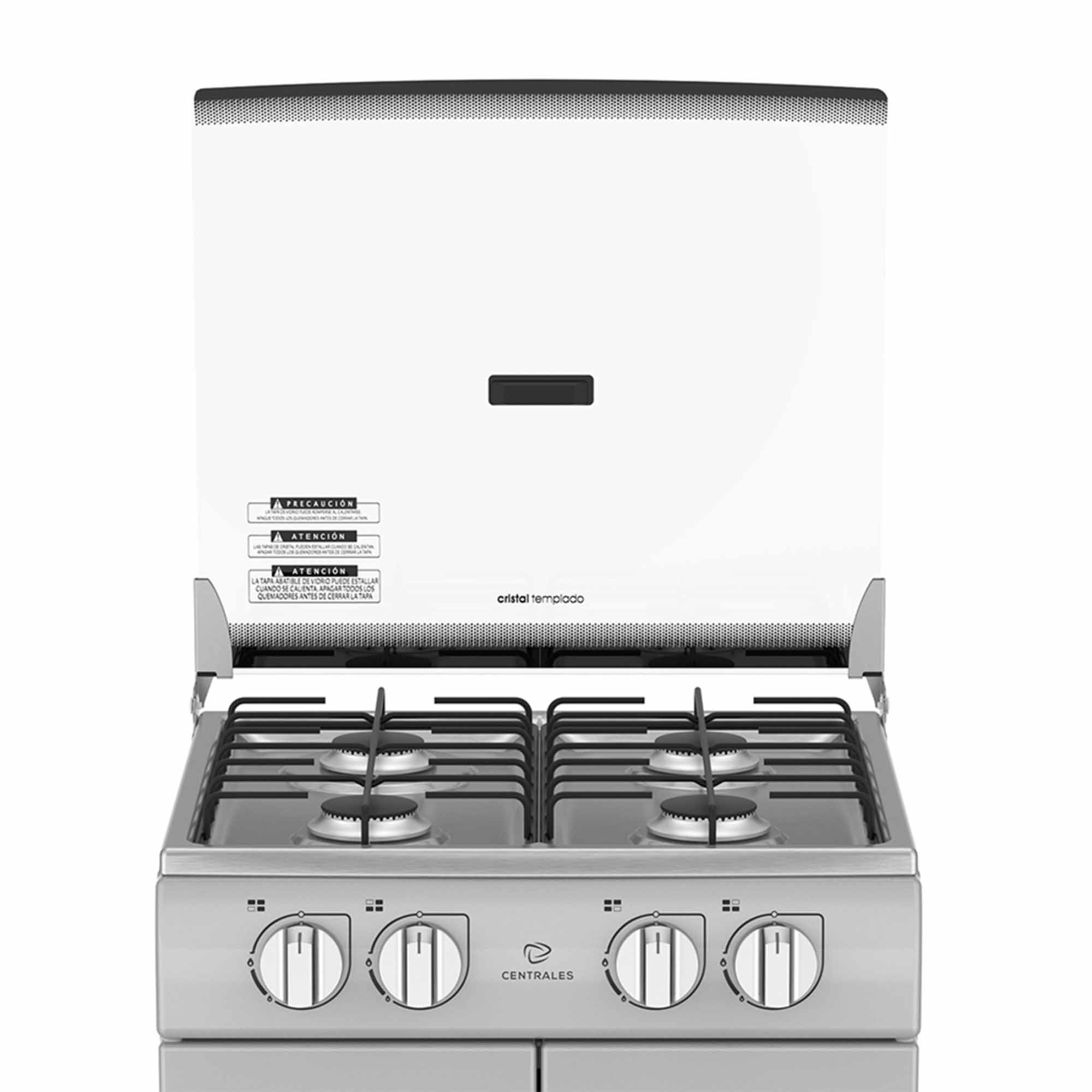 Estufa de piso con Gabinete a Gas 52 cm Inox Centrales CCC20GTGXN-6