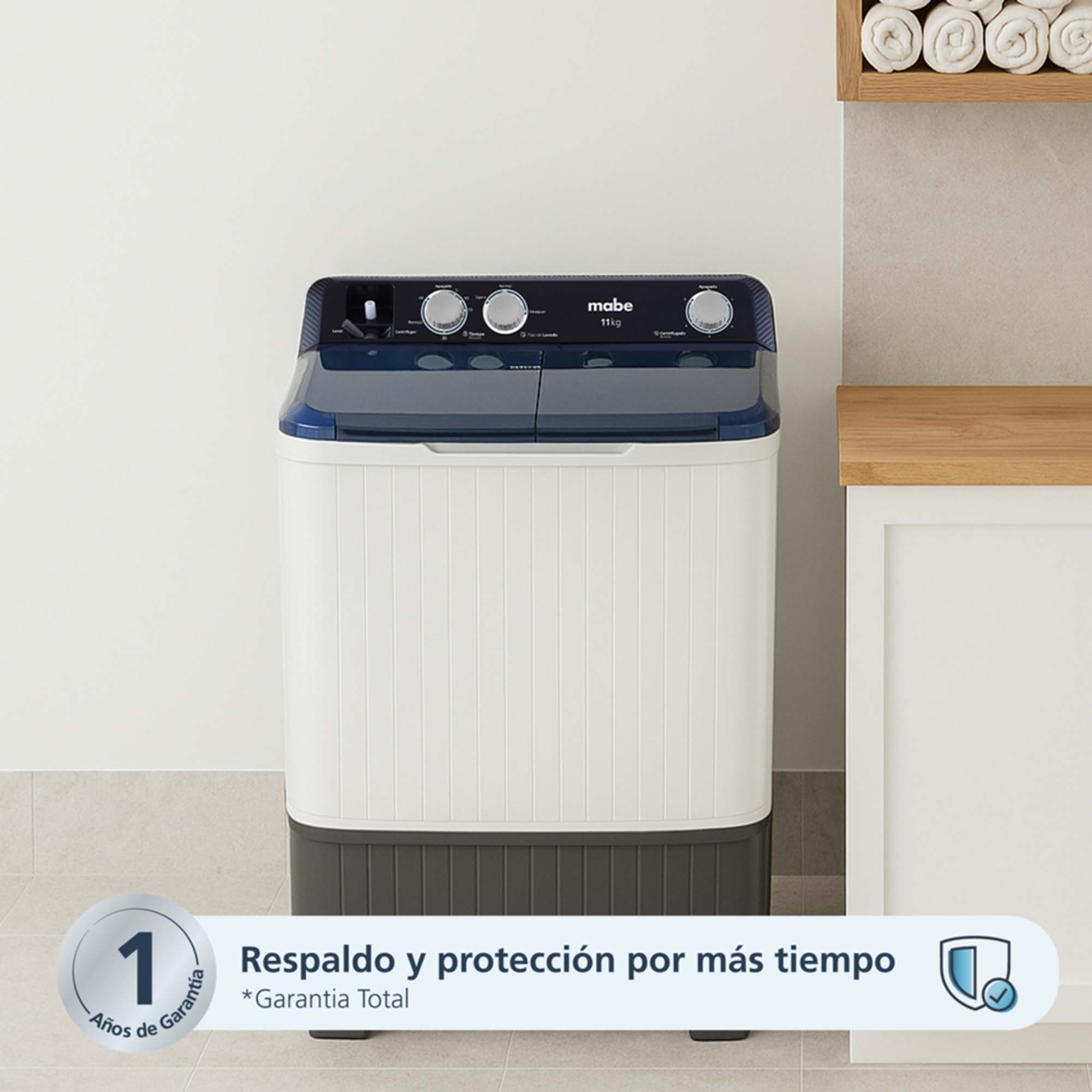 Lavadora Semiautomática Propela 11 Kg Mabe LMD1123HBAB0