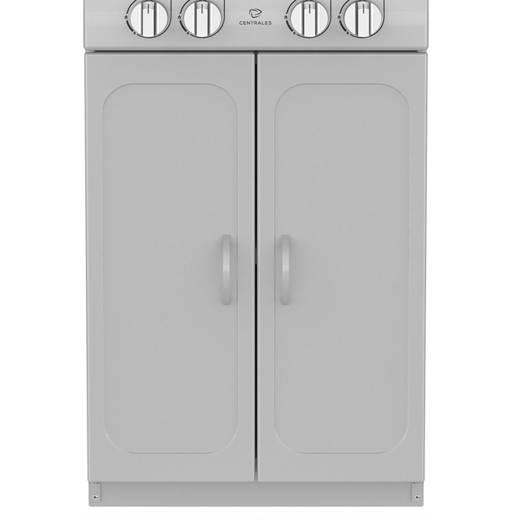 Estufa de piso con Gabinete a Gas 52 cm Inox Centrales CCC20GTGXN-6
