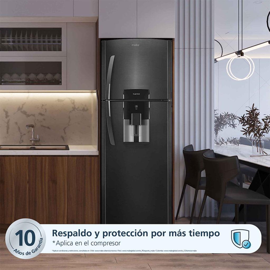 Nevera No Frost 313L Black Steel Mabe RMA313FXCC