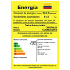 Estufa de piso con Gabinete a Gas 52 cm Inox Centrales CCC20GTGXN-6