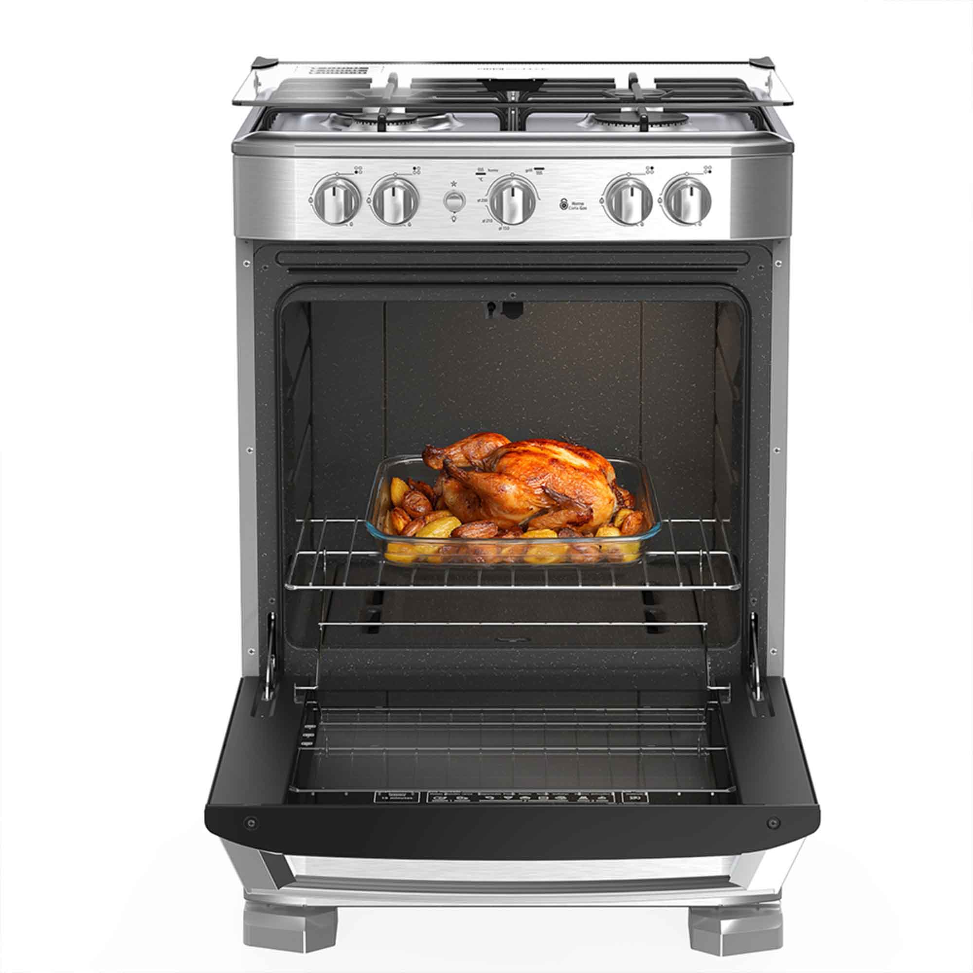 Estufa de Piso a Gas 60 cm Inox Mabe EMC6050NFX1