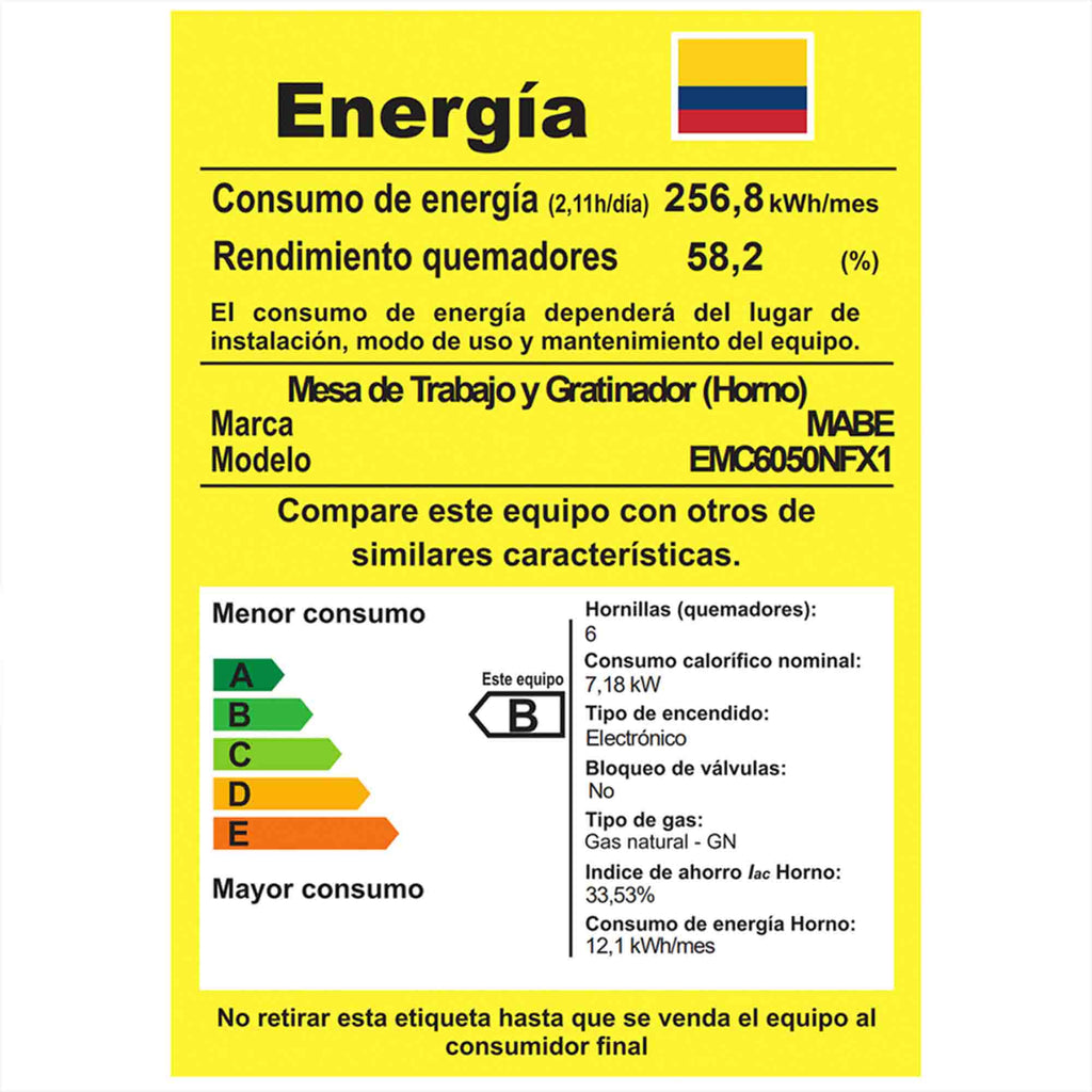 Estufa de Piso a Gas 60 cm Inox Mabe EMC6050NFX1