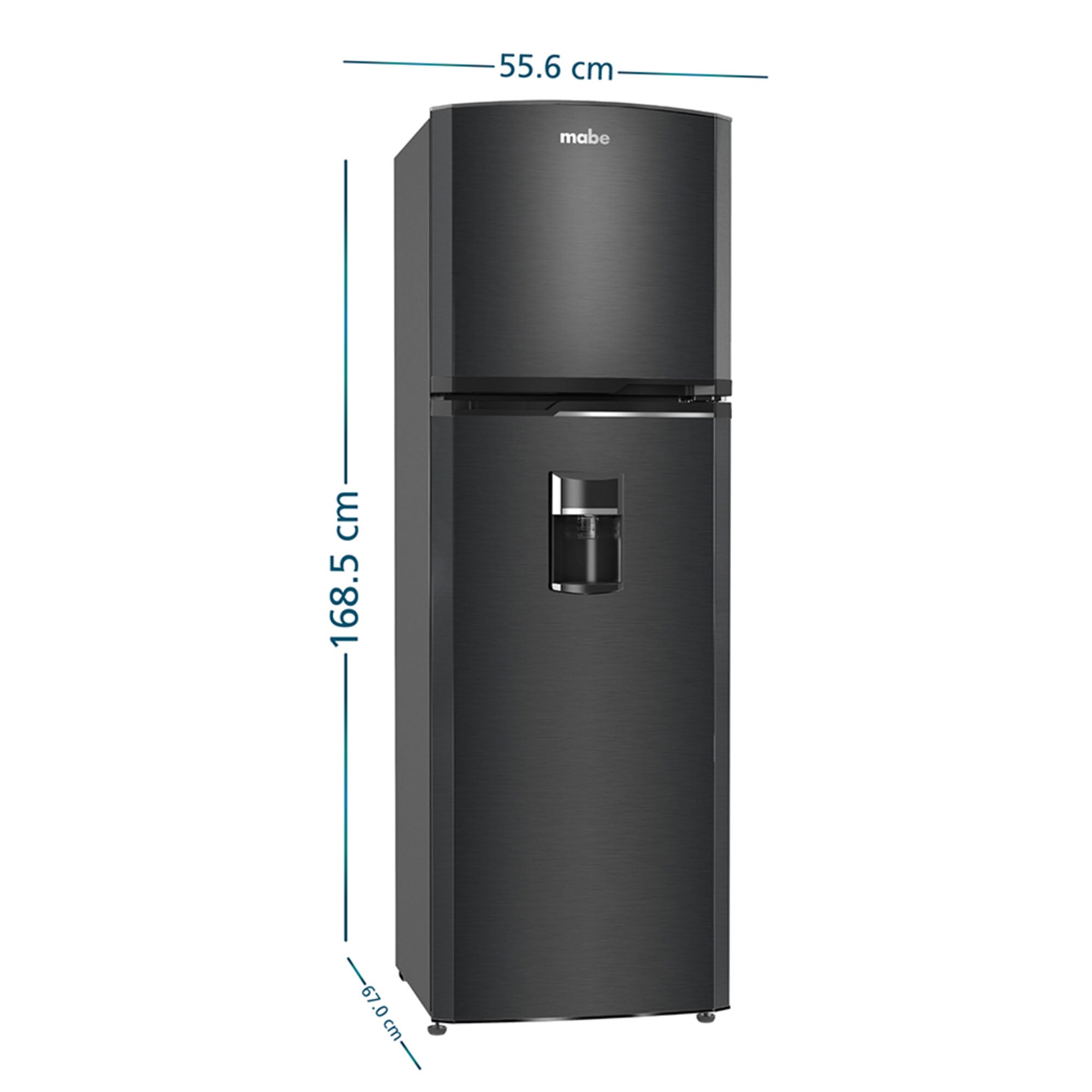 Nevera No Frost 267L Black Steel Mabe RMA267PYCC