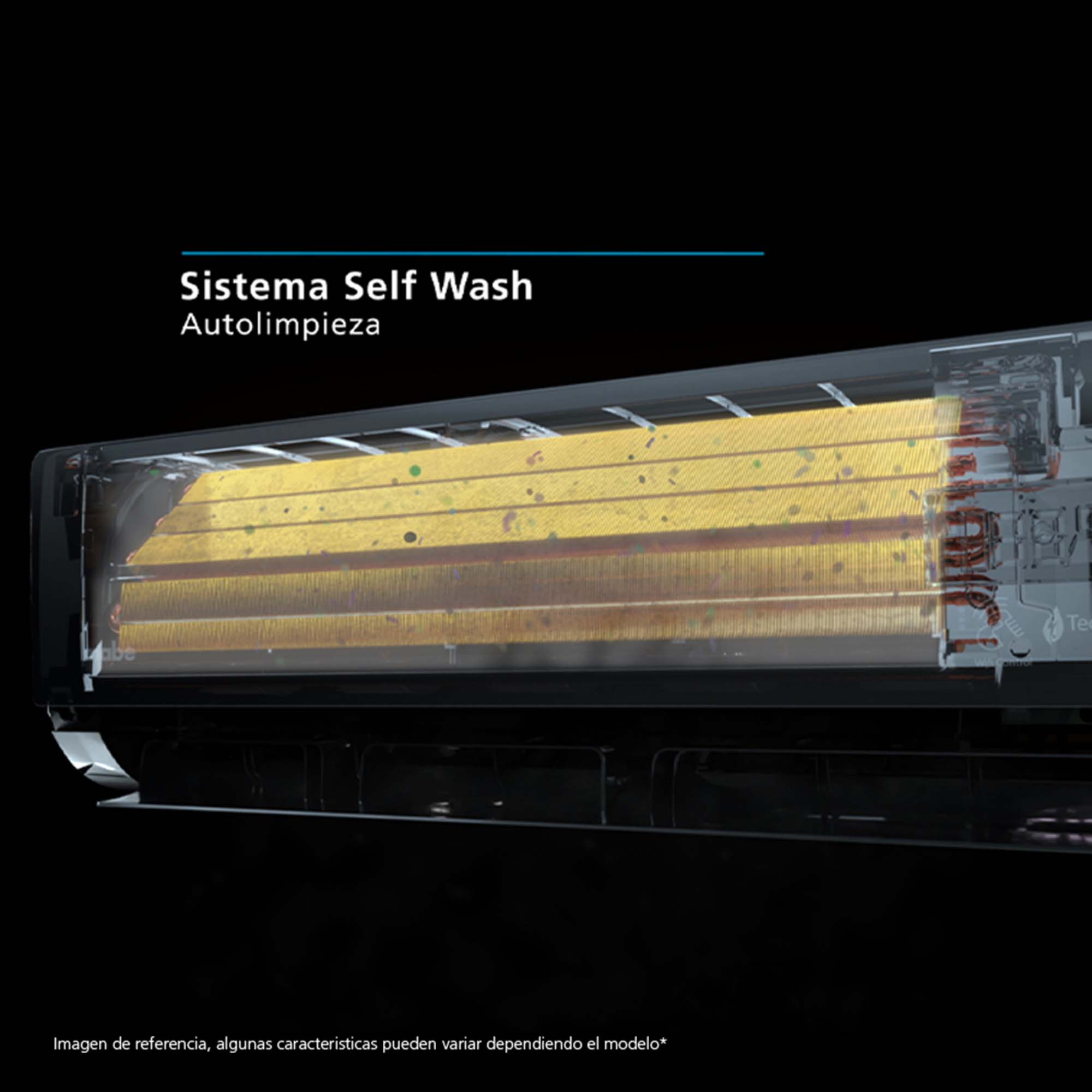 Aire Acondicionado Inverter 18000BTU Negro Espejo Mabe MMI18CDMCCC10