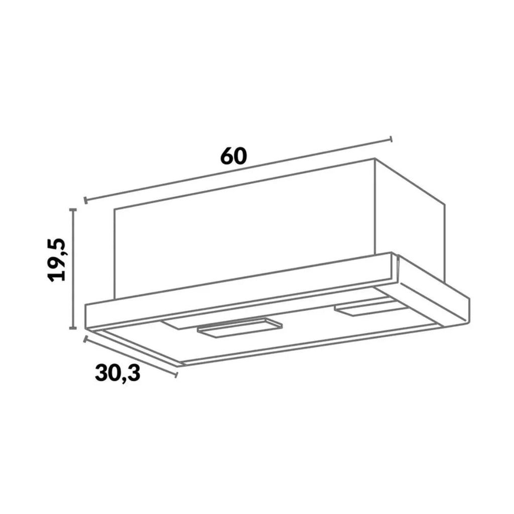 Campana Inox 60 cm Pared Challenger CX 4100
