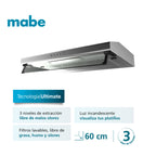 Campana 60cm Inoxidable Mabe CM6040XV0