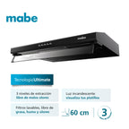 Campana 60cm Negra Mabe CM6040NV0