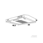 Campana Inox 60 cm Challenger CX 4000
