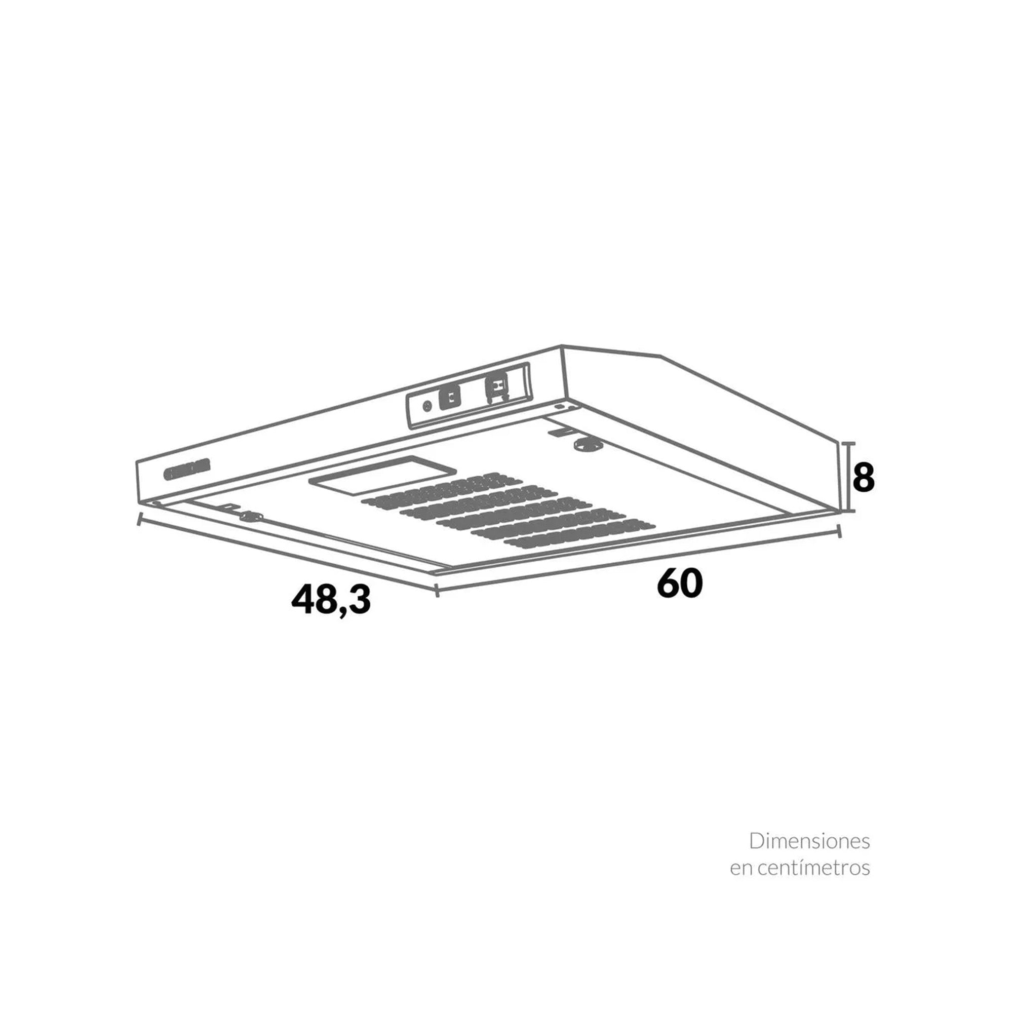 Campana Inox 60 cm Challenger CX 4000