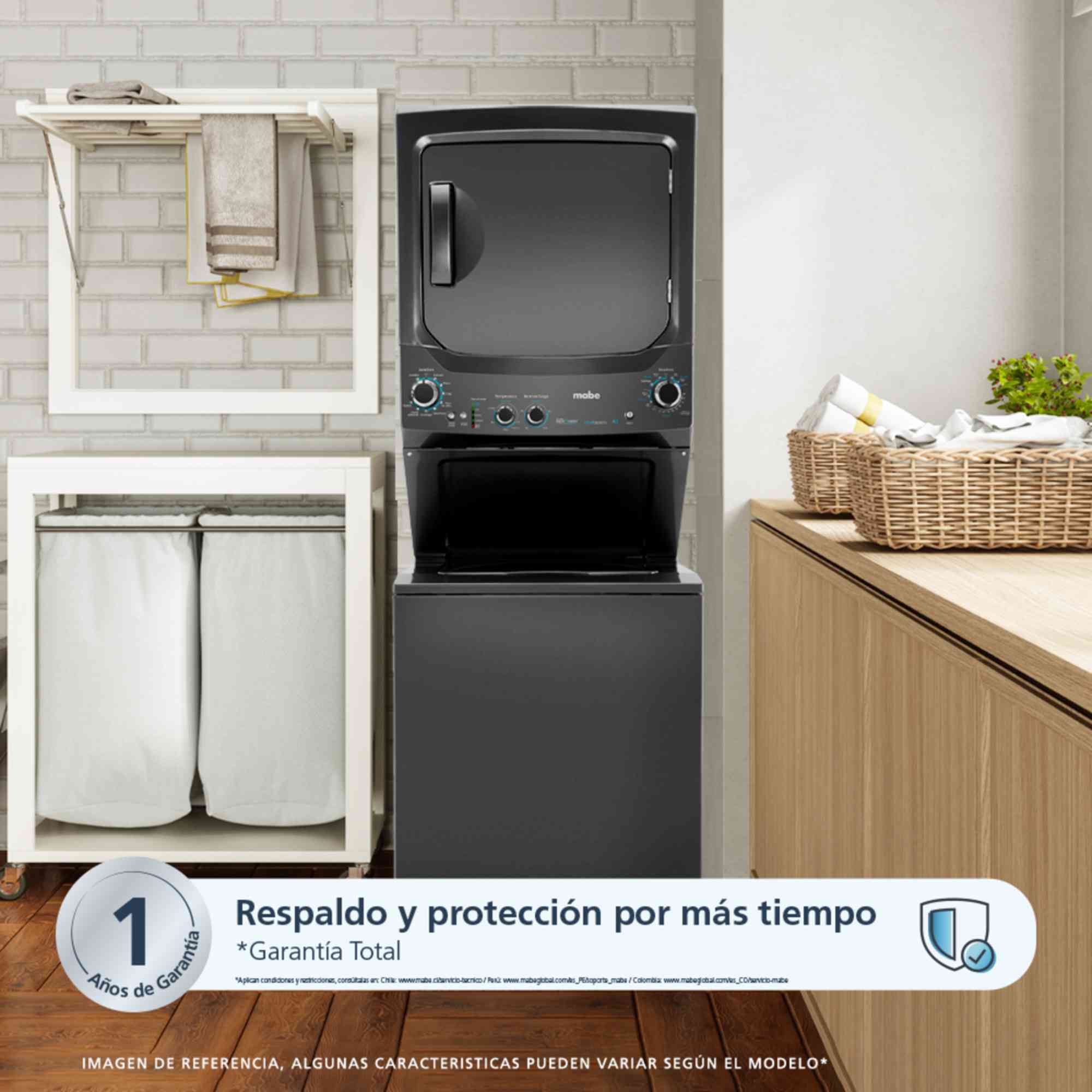 Centro de Lavado a Gas 23Kg Diamond Gray Mabe MCLC2340GSDG0
