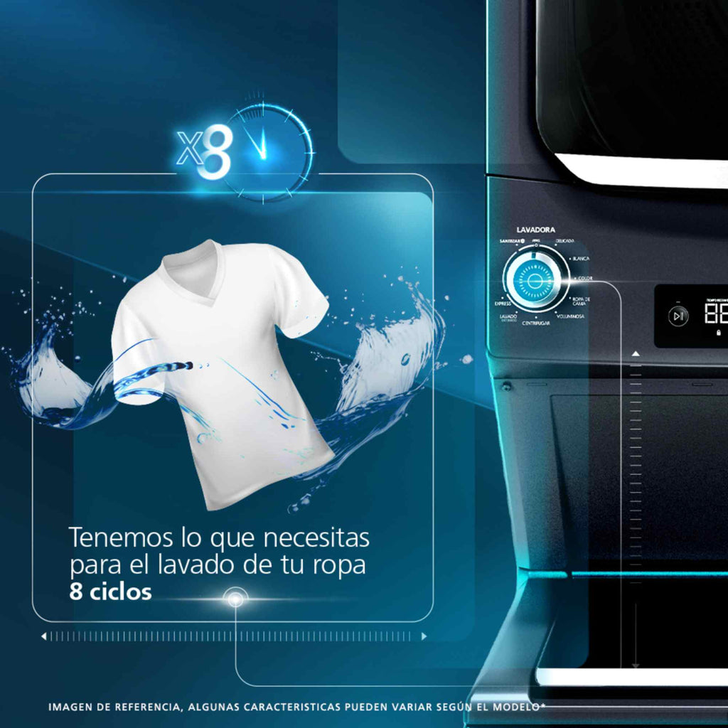Centro de Lavado a Gas 23Kg Diamond Gray Mabe MCLC2340GSDG0