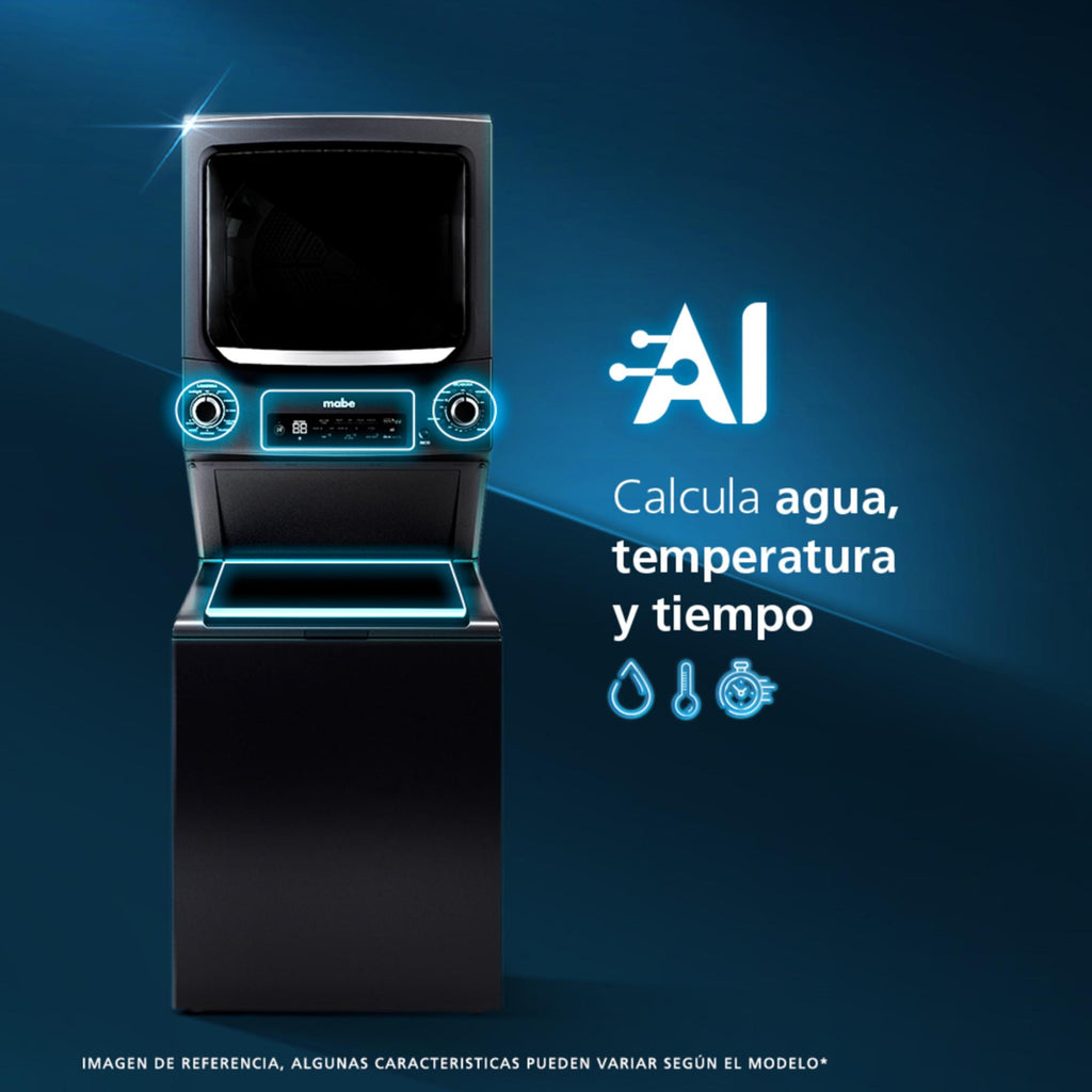 Centro de Lavado a Gas 23Kg Diamond Gray Mabe MCLC2340GSDG0