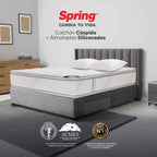 Colchón Spring Cúspide + Almohadas Set Siliconadas