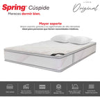 Colchón Spring Cúspide + Almohadas Set Siliconadas