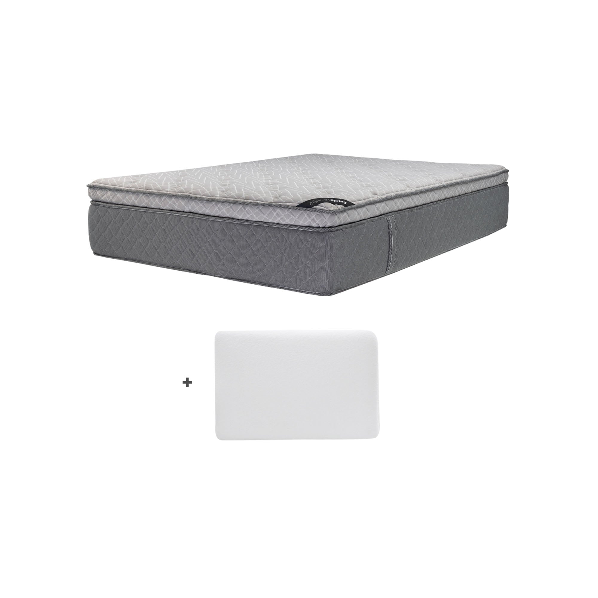 Colchón Spring Dante Original + Almohadas Set Siliconadas