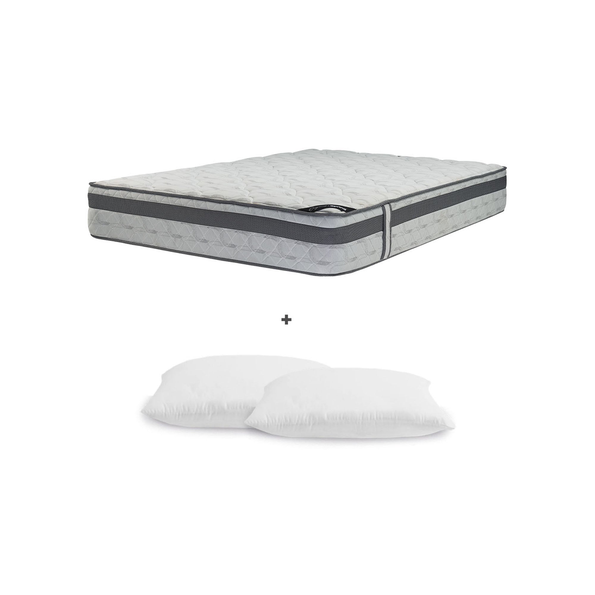 Colchón Spring Master Original + Almohadas Set Siliconadas