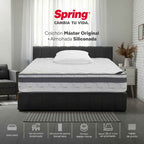 Colchón Spring Master Original + Almohadas Set Siliconadas