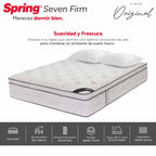 Colchón Spring Seven Firm + Almohadas Set Siliconadas