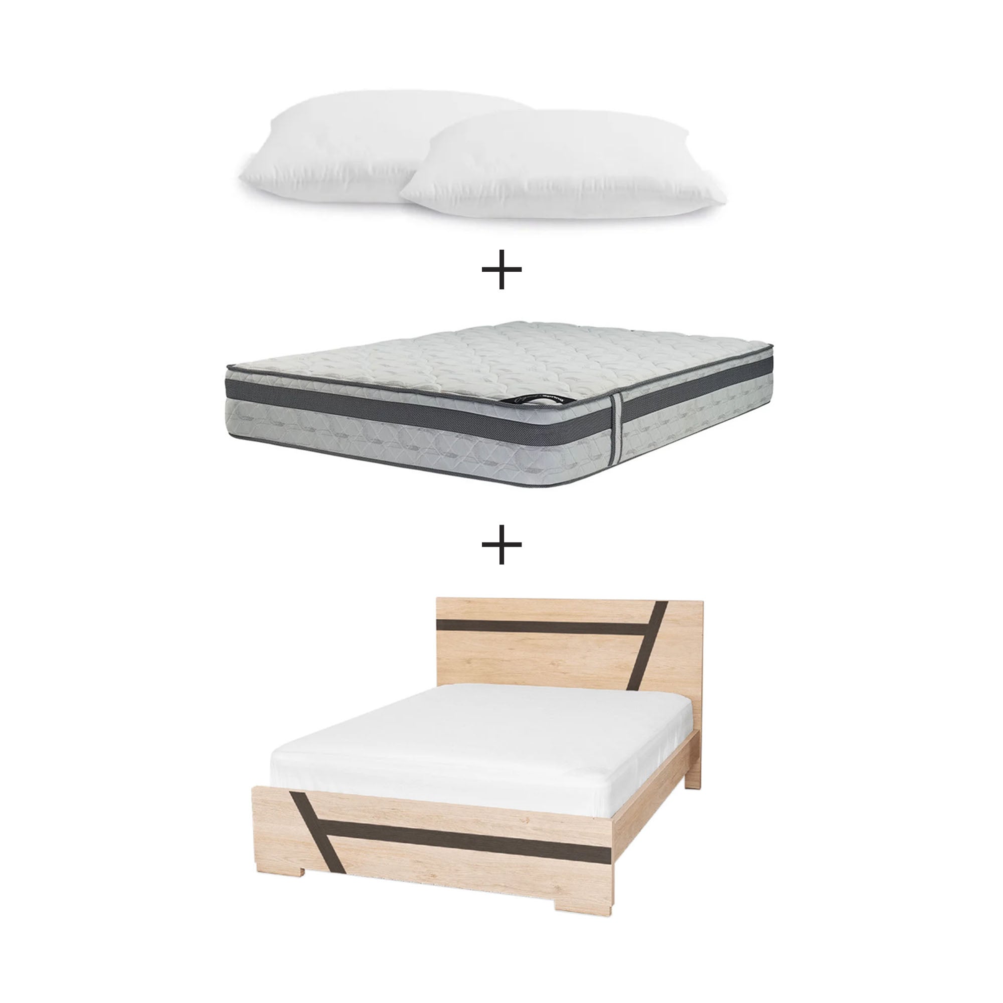 Combo Cama Sebastiana + Colchón Spring Master Original 140x190 cm + Obsequio