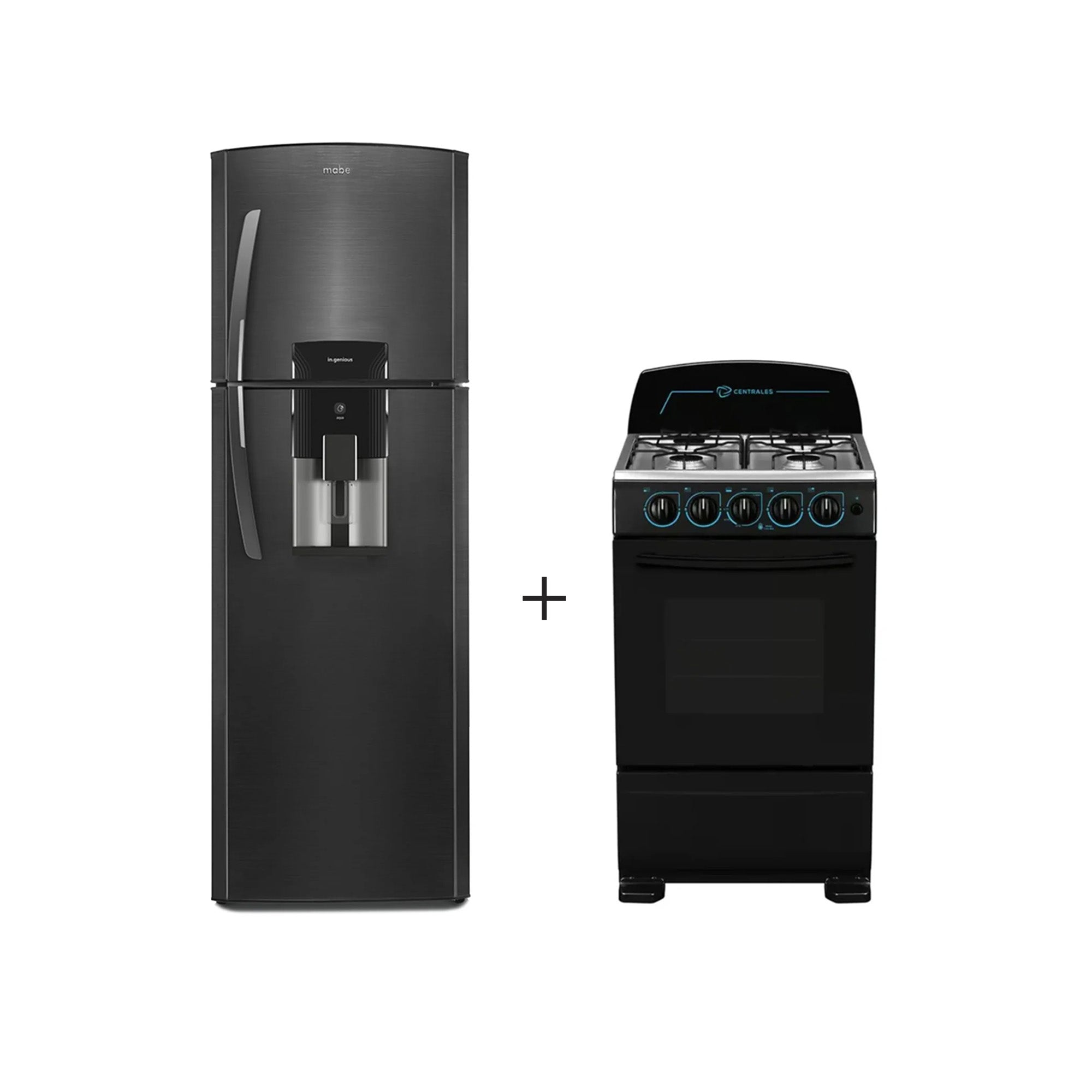 Combo Nevera No Frost 313L Mabe + Estufa de Piso a Gas 4 Puestos Mabe