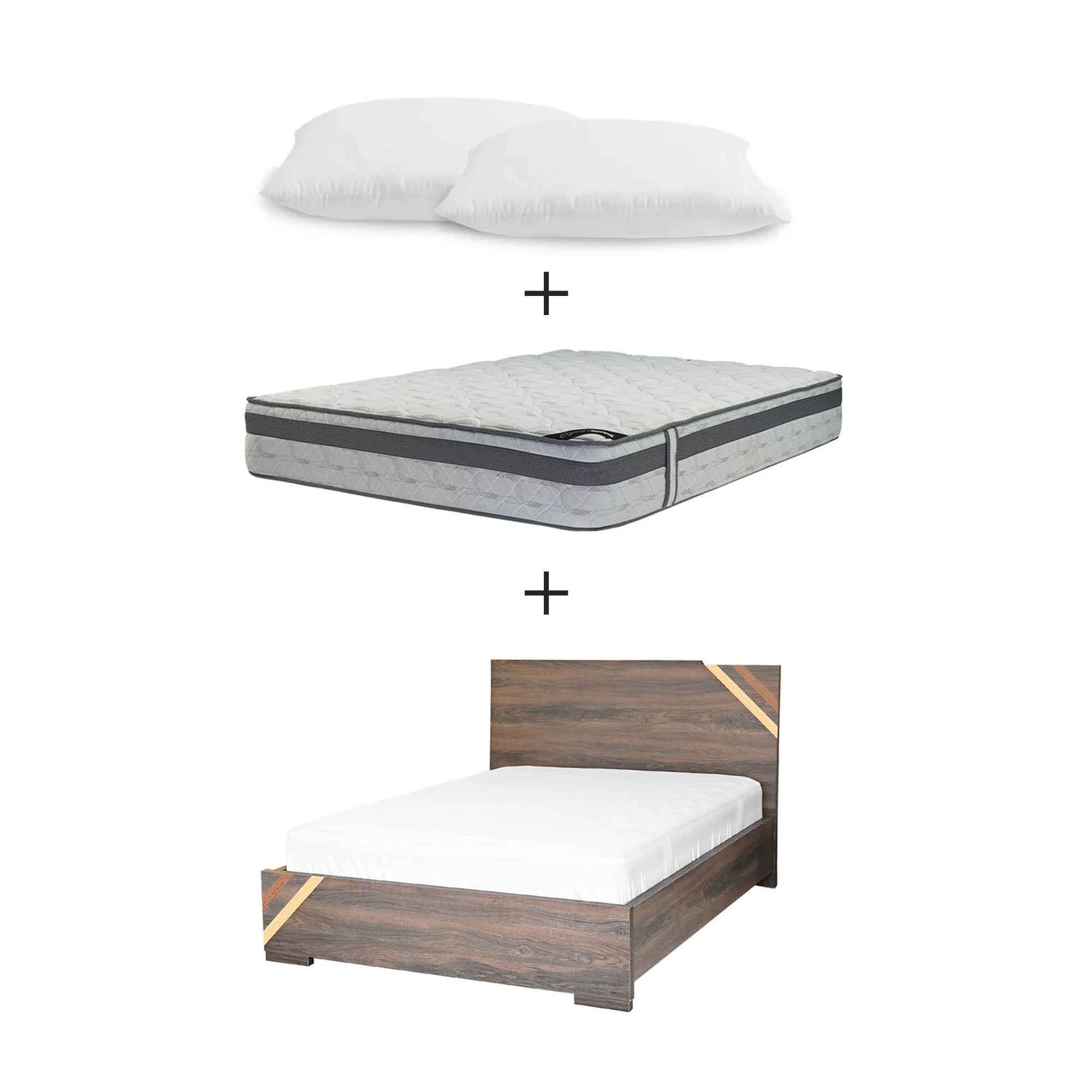 Combo Cama Anabell + Colchón Spring Master Original 140x190 cm + Obsequio