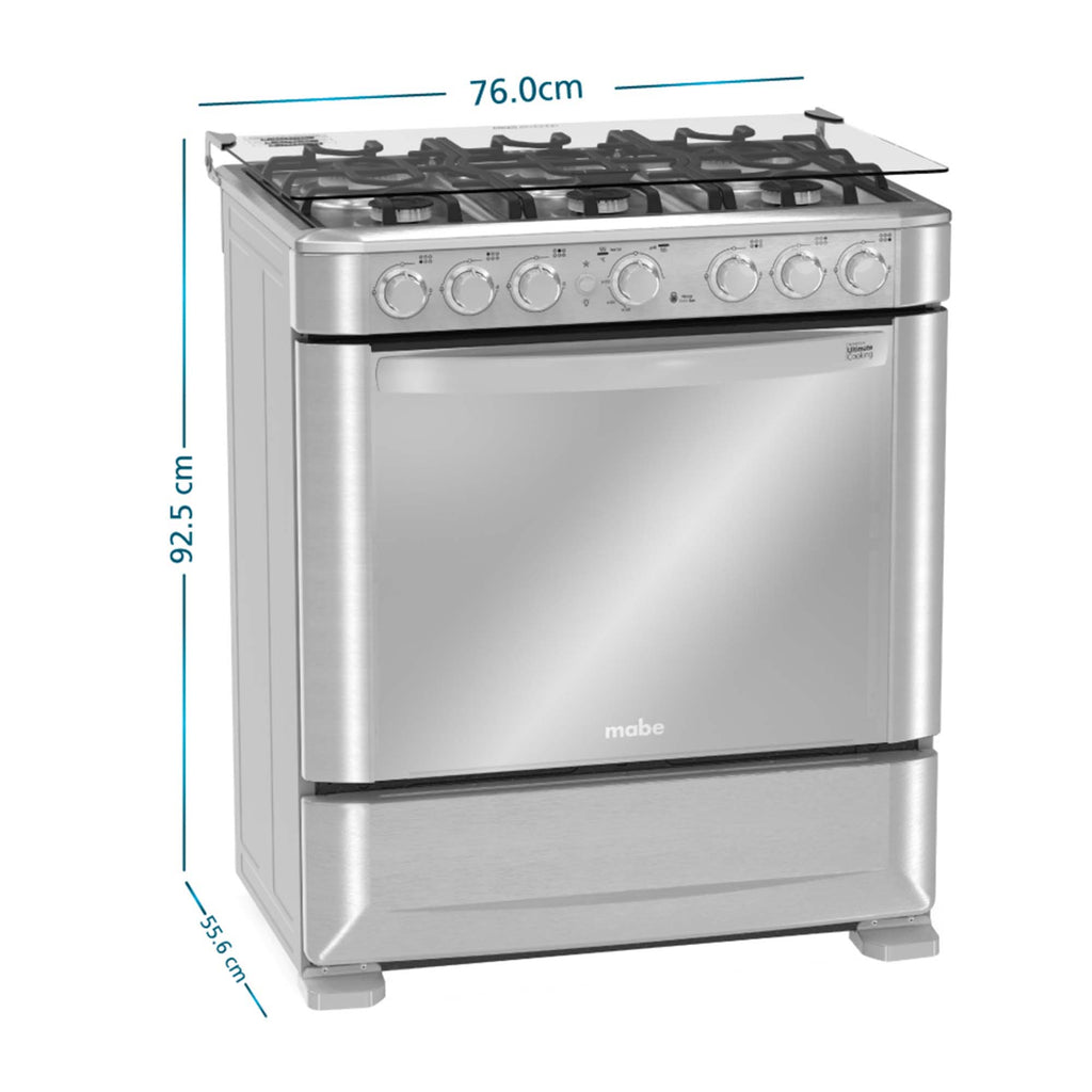 Estufa de Piso a Gas 6 Puestos Mabe EMC7630NFX0