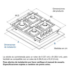 Estufa de Empotrar 60 cm 4 Pt Gas Natural Challenger SQ 6759 AE
