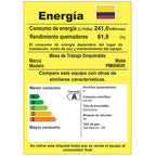 Estufa de Empotrar 60 cm Vidrio Templado Negra Mabe PM6046V0