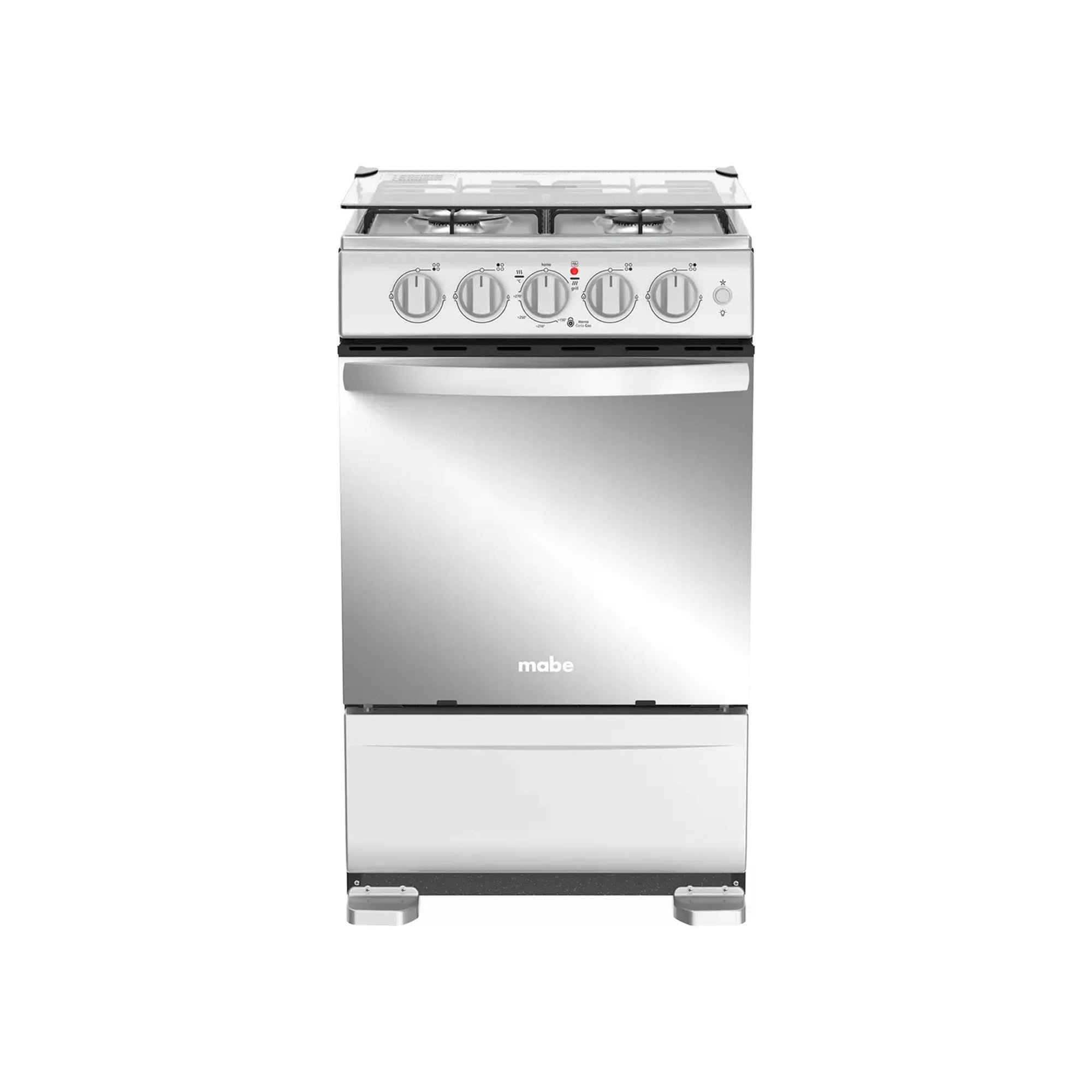 Estufa de Piso 4 Puestos Gas Natural Mabe EMC5140ANG0 52 cm Inox