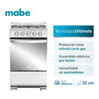 Estufa de Piso 4 Puestos Gas Natural Mabe EMC5140ANG0 52 cm Inox
