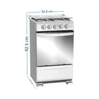 Estufa de Piso 4 Puestos Gas Natural Mabe EMC5140ANG0 52 cm Inox