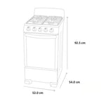 Estufa de Piso a Gas 4 Puestos Mabe CCC20ANXN-5