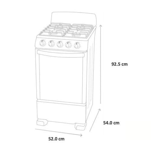 Estufa de Piso a Gas 4 Puestos Mabe CCC20ANXN-5