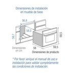 Horno a Gas Negro Mixto 52Lts 60cm 120V Challenger HG 2560