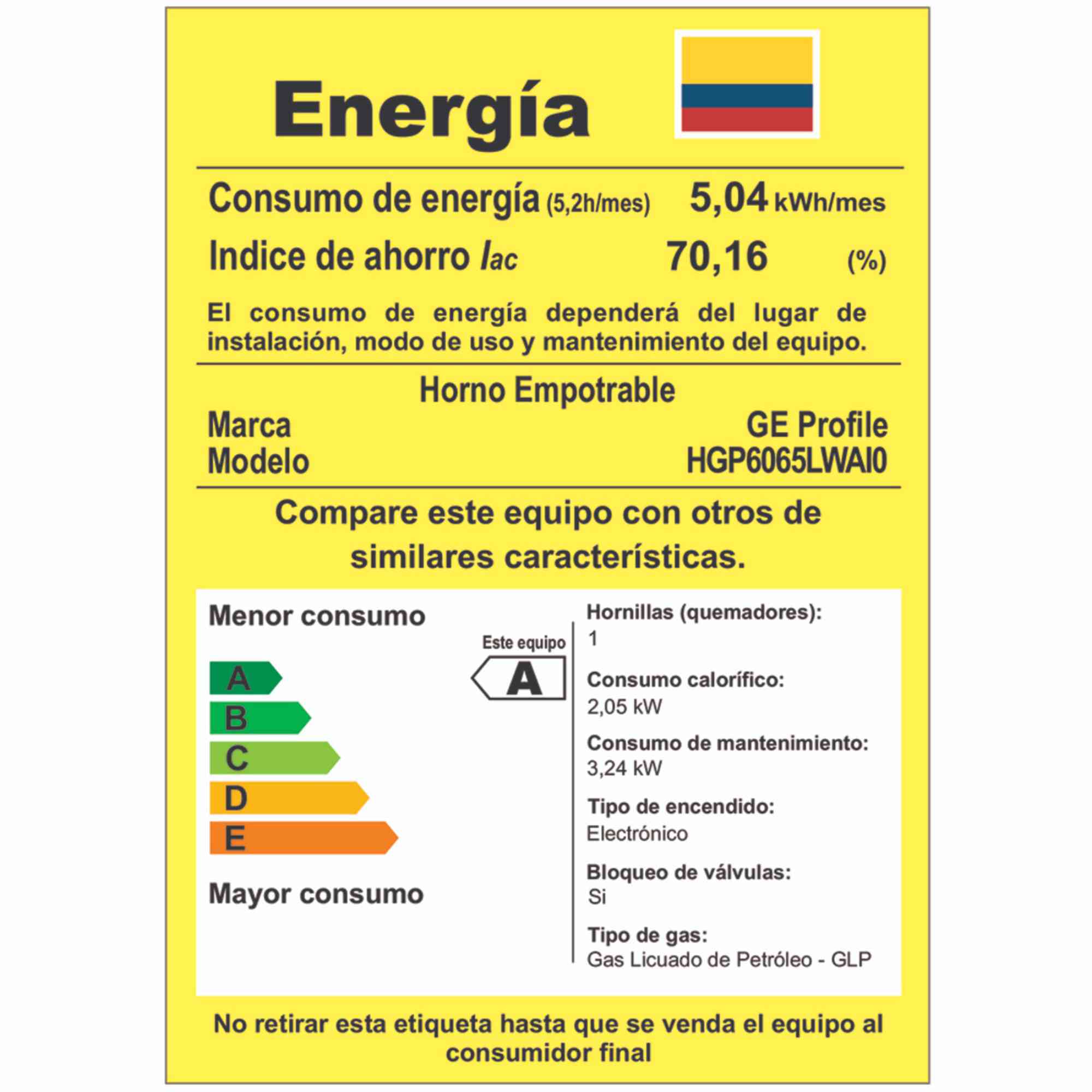 Horno de empotre a gas 60 cm Inoxidable GE Profile HGP6065LWAI0