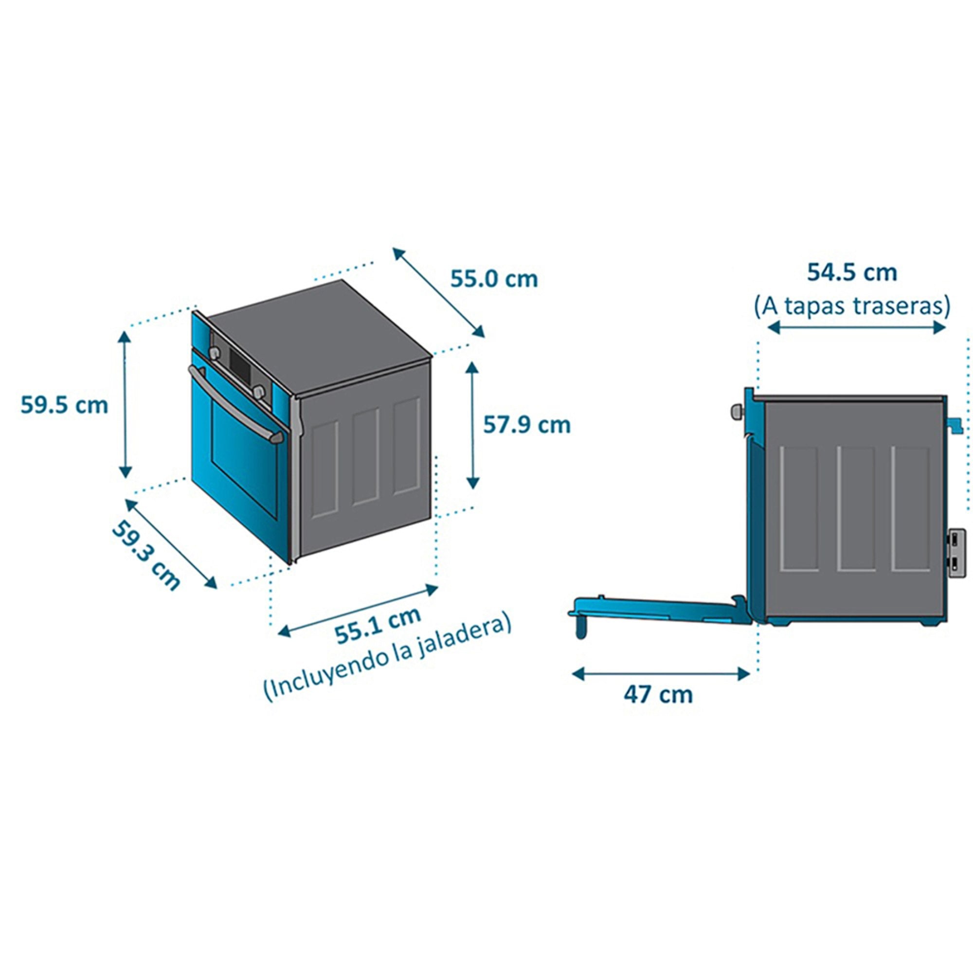 Horno de empotre a gas 60 cm Inoxidable GE Profile HGP6065LWAI0