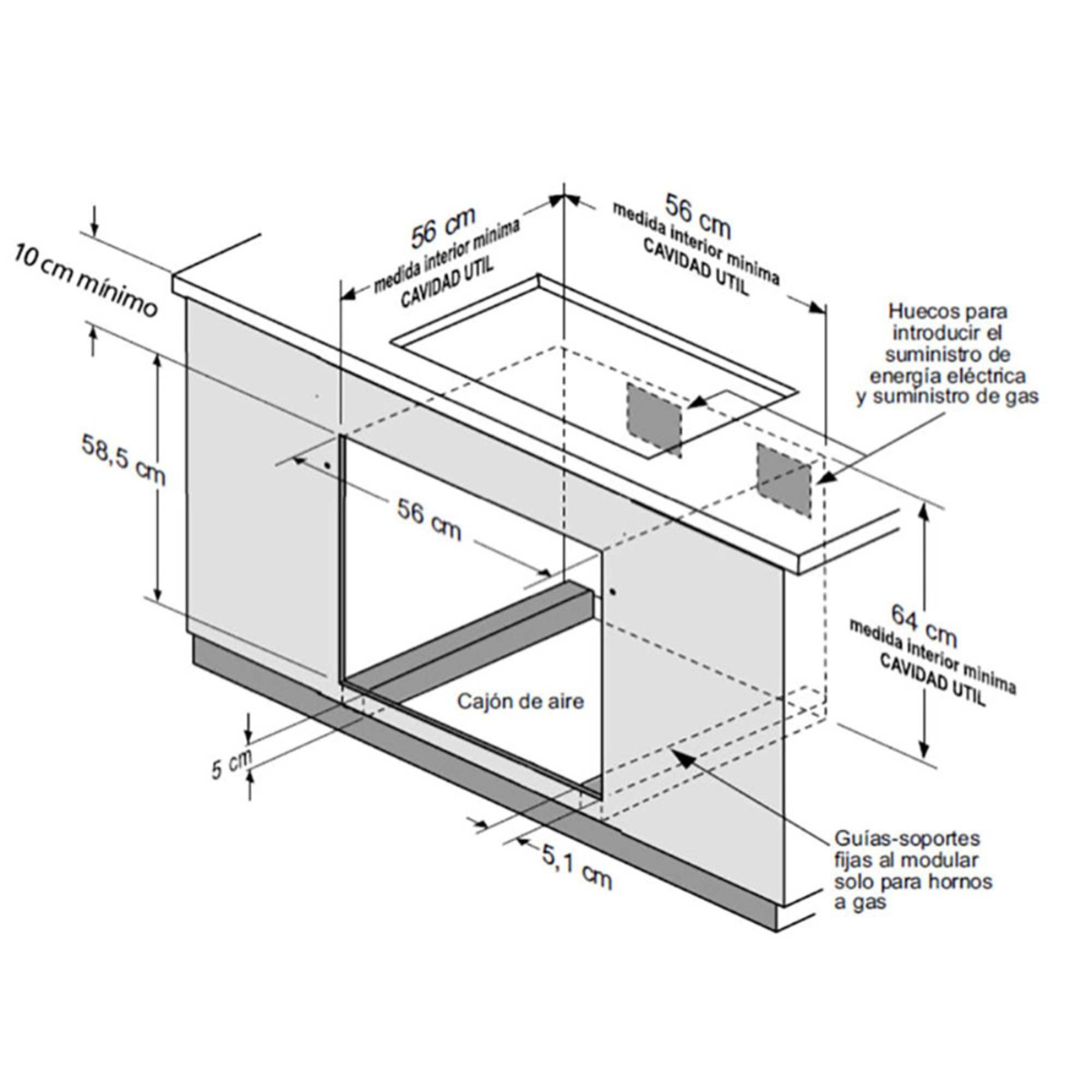 Horno de empotre a gas 60 cm Inoxidable GE Profile HGP6065LWAI0