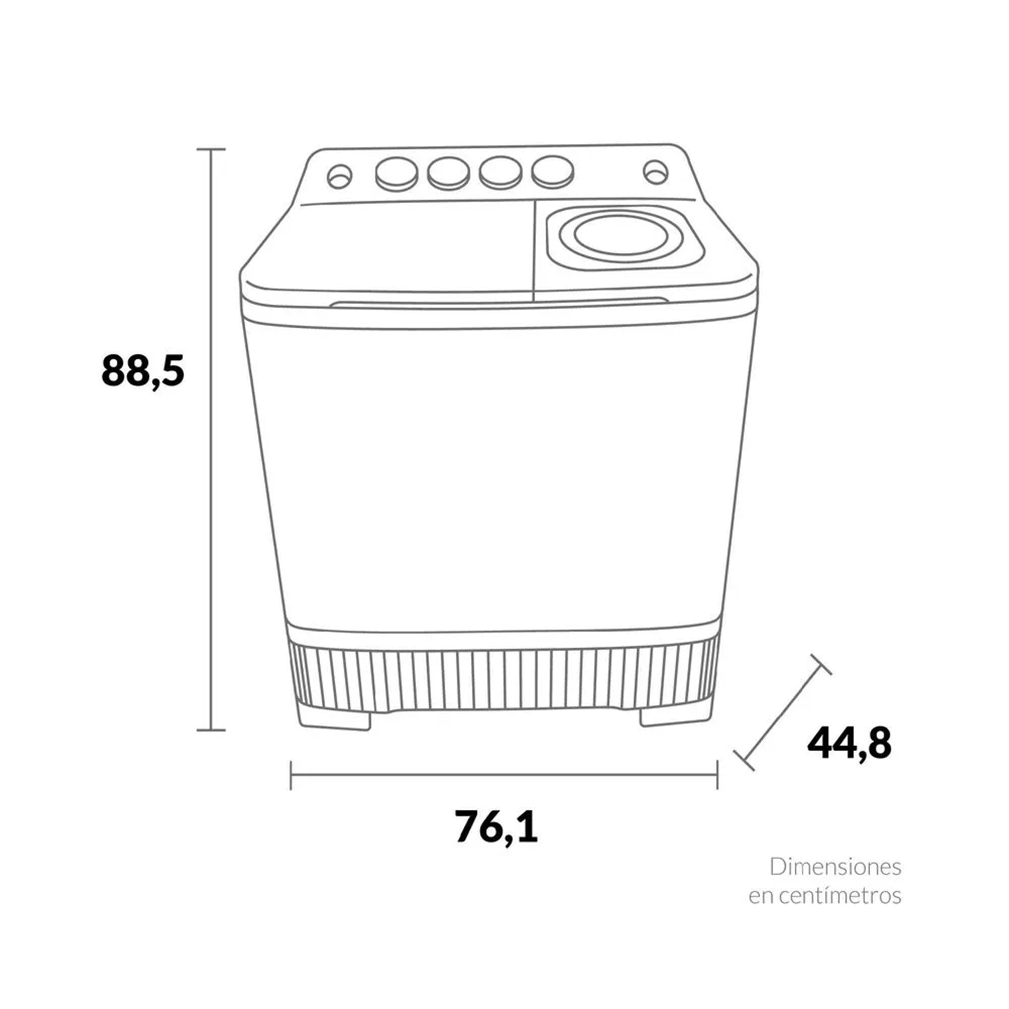 Lavadora Semiautomática 11 Kg Challenger CW4711