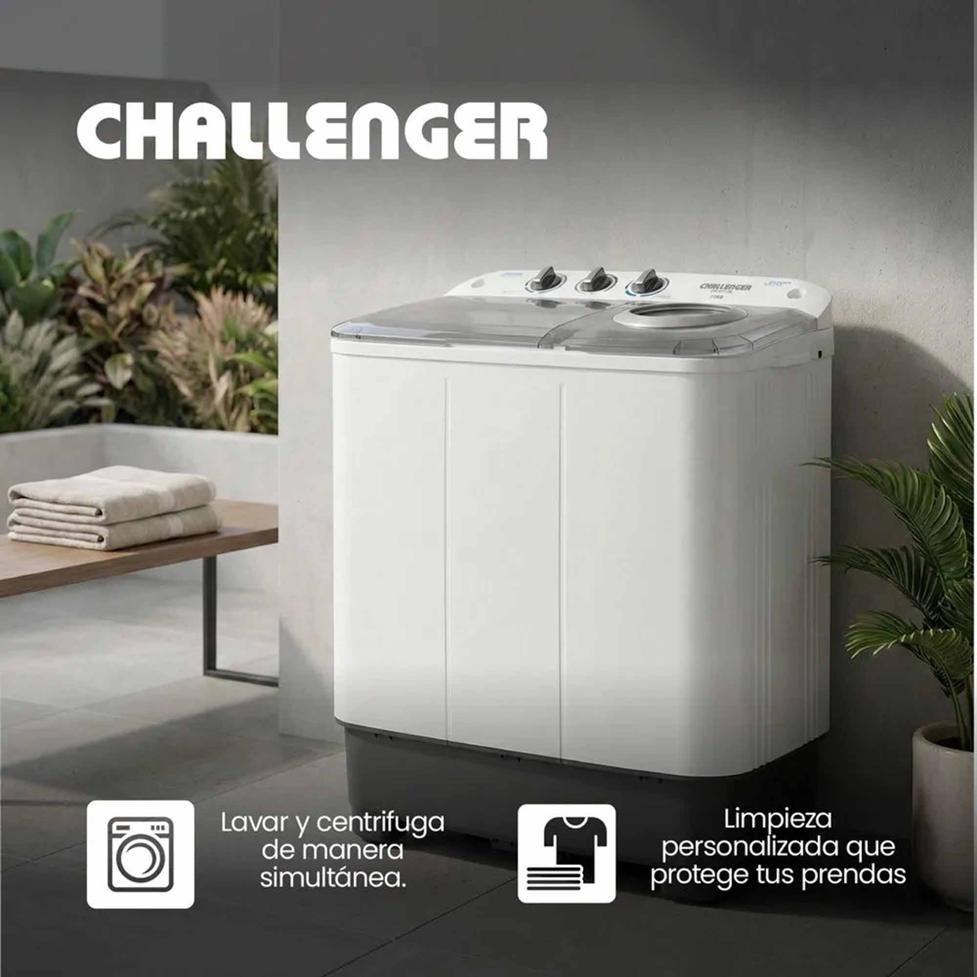 Lavadora Semiautomática 11 Kg Challenger CW4711