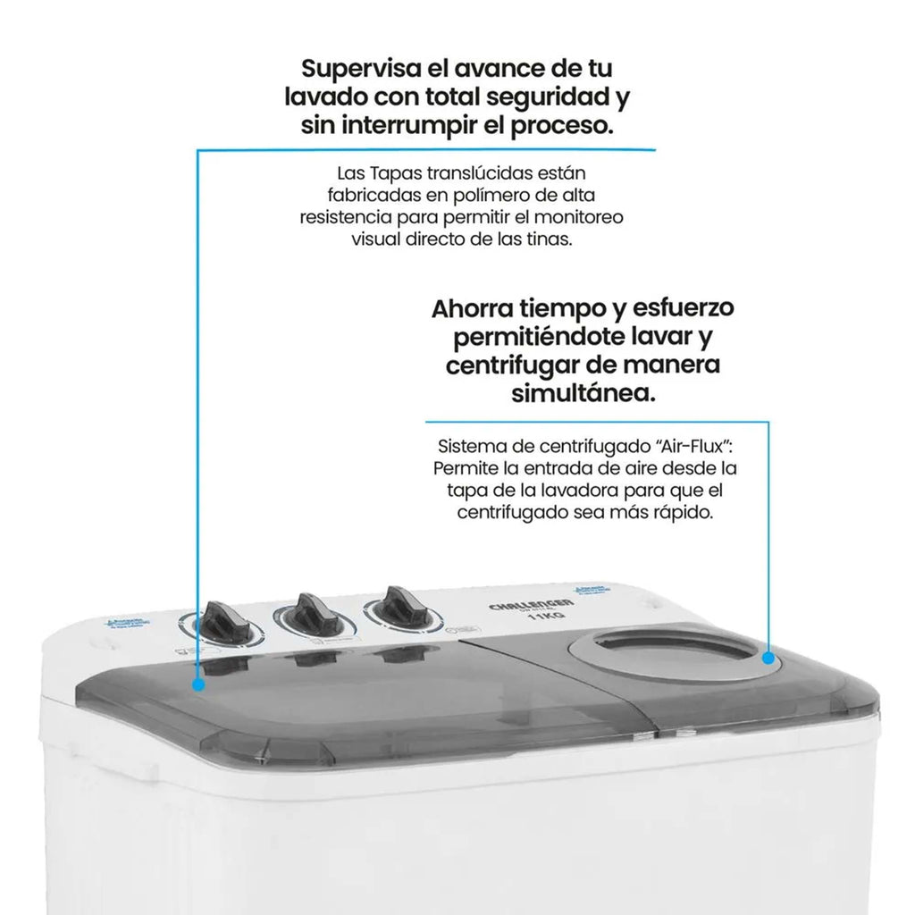 Lavadora Semiautomática 11 Kg Challenger CW4711