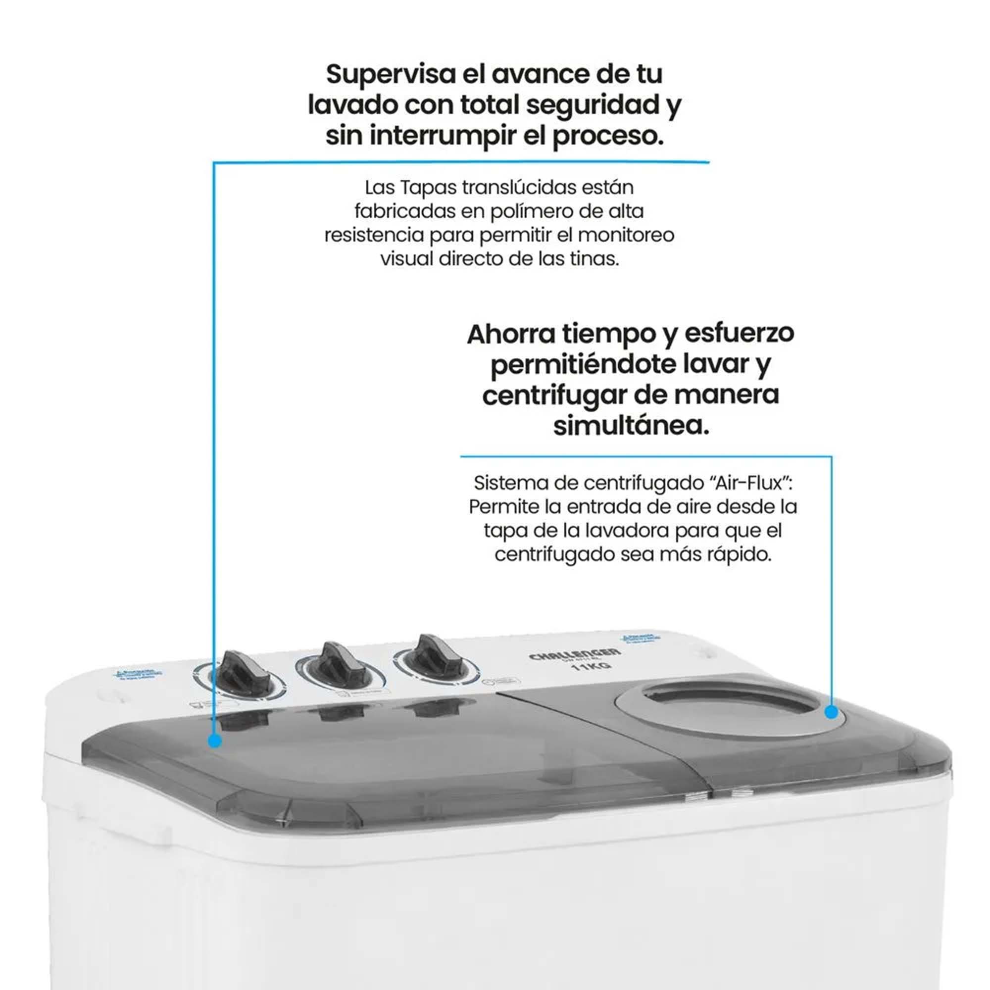 Lavadora Semiautomática 11 Kg Challenger CW4711